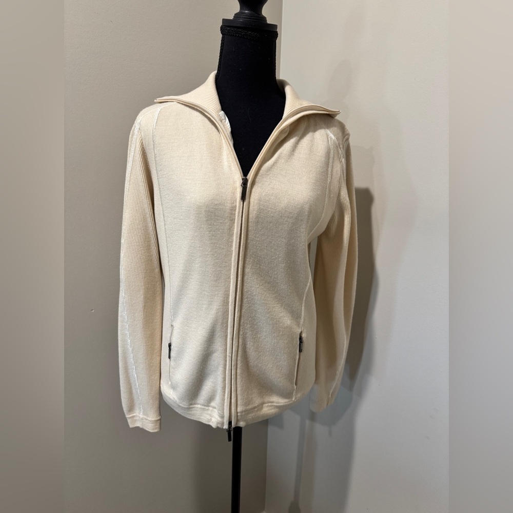 Tommy Bahama Cream Knit Mens golfcore Sweater size Medium Country Club style
